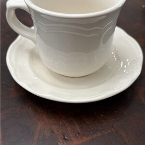Pfaltzgraff White Mug and Saucer Set of 16